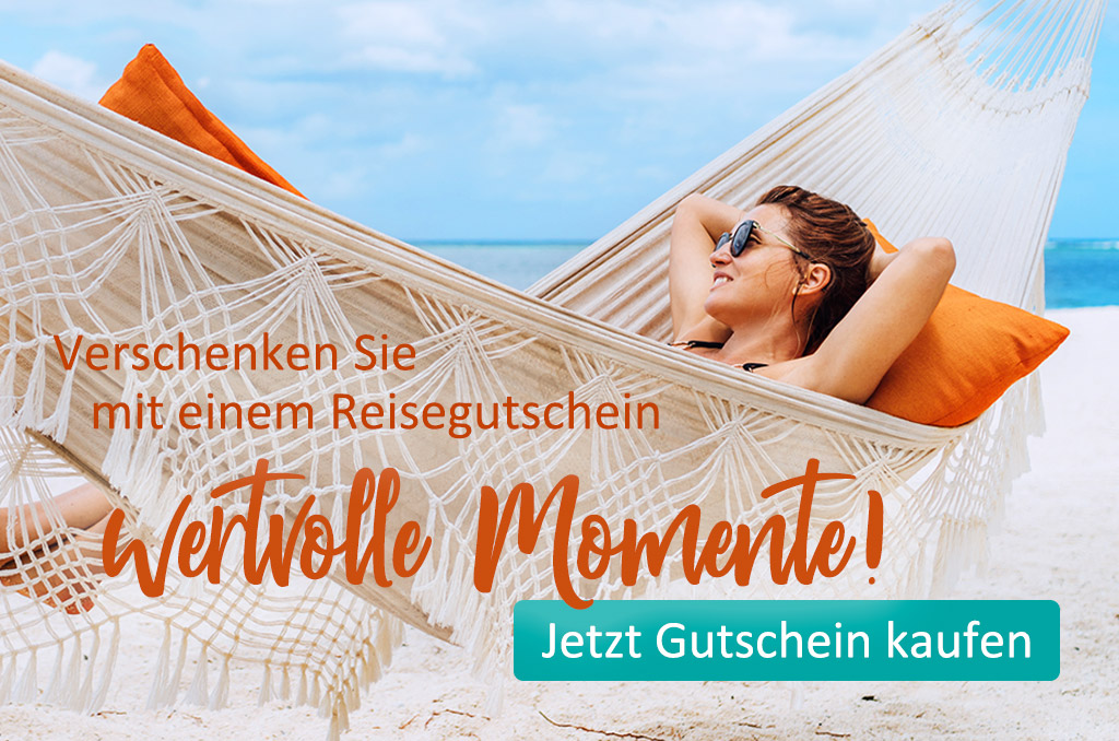 Miniaturbild, Frau in Hängematte, Reisegutschein